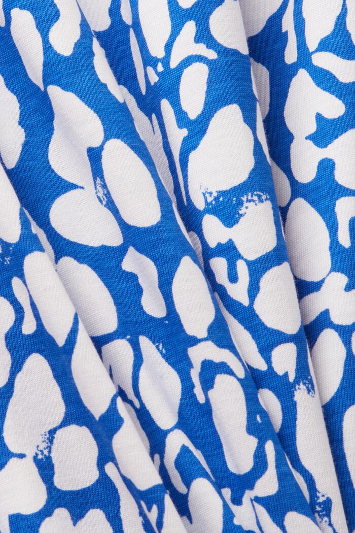 Midi-jurk van jersey met motief, 100% katoen, BRIGHT BLUE, detail image number 5