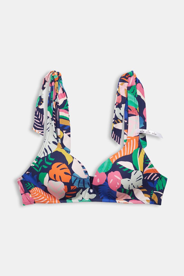 Bikinitop met kleurrijk motief en variabele bandjes