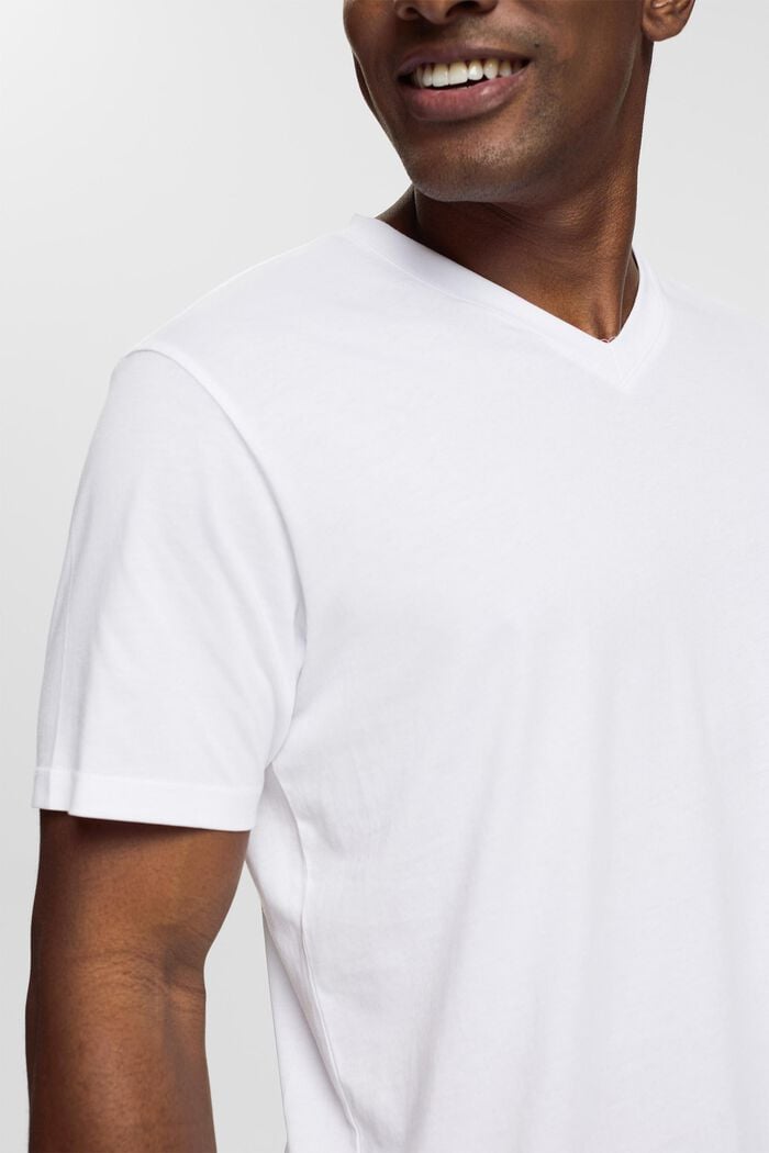 Jersey T-shirt, 100% katoen, WHITE, detail image number 2