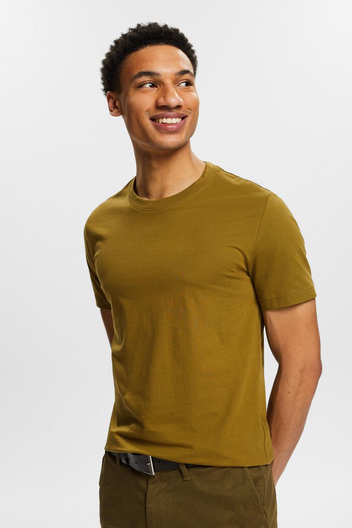 Jersey T-shirt van organic cotton, OLIVE, detail image number 0