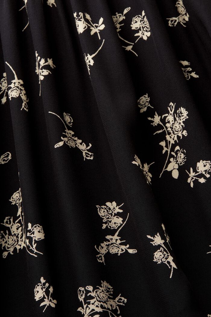 Crêpe midi-jurk met print, BLACK, detail image number 5
