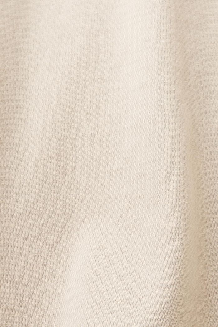 T-shirt à encolure ronde en coton, LIGHT TAUPE, detail image number 5