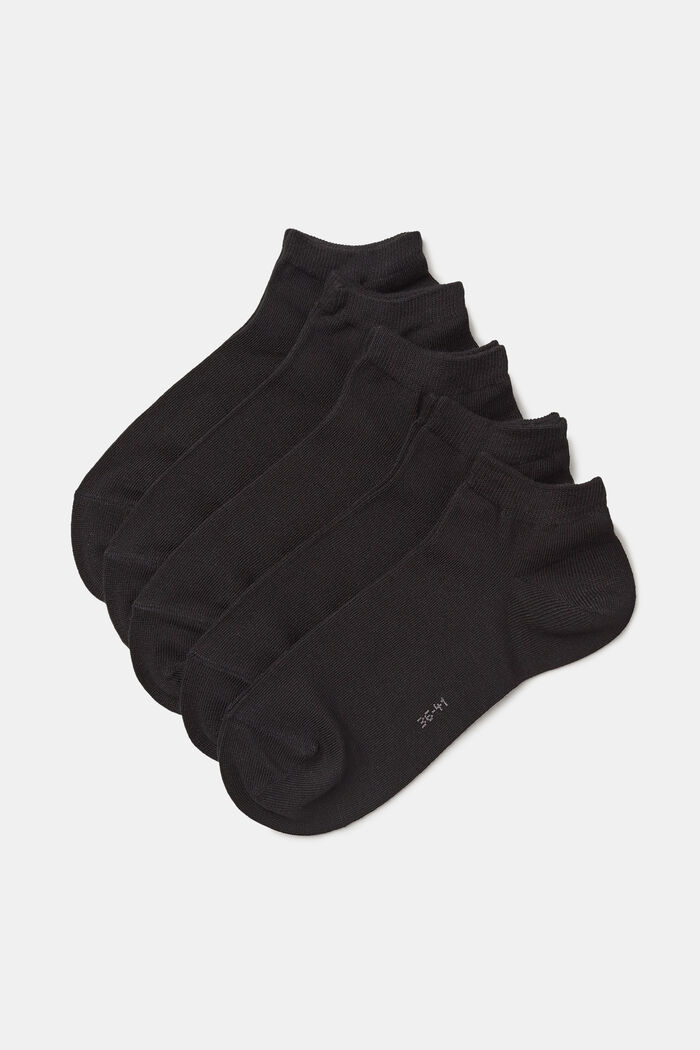 5 paires de chaussettes en coton mélangé, BLACK, detail image number 0