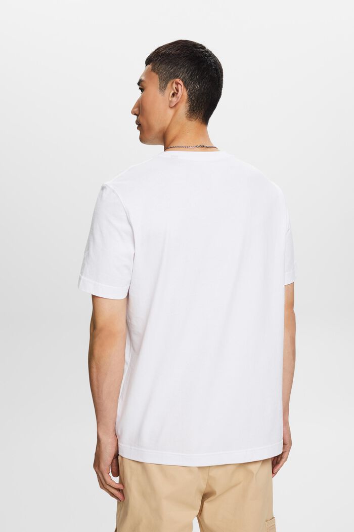 T-shirt à imprimé en coton biologique, WHITE, detail image number 4