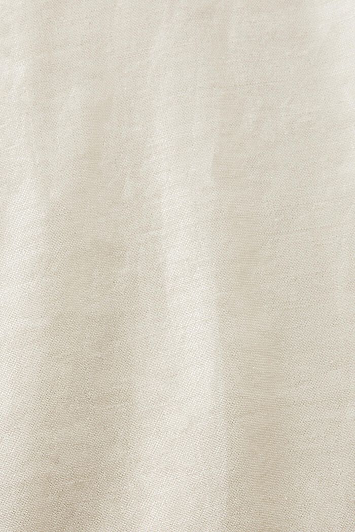 Blouse van een linnenmix met een open rug, CREAM BEIGE, detail image number 5