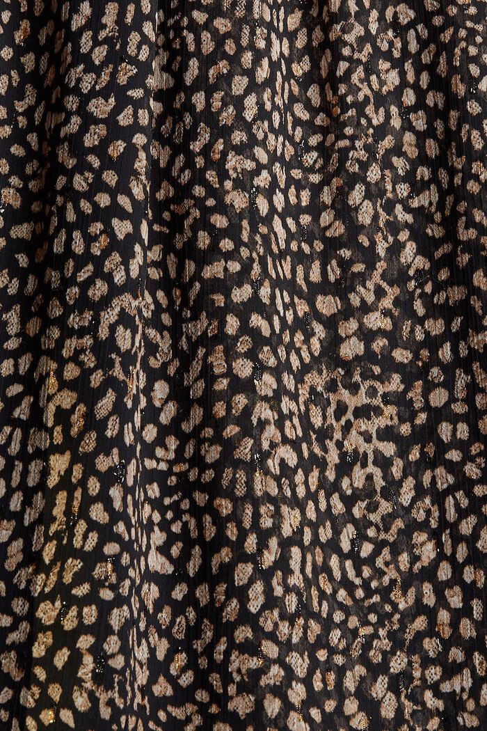 Robe en chiffon à imprimé et effet scintillant, BLACK, detail image number 5