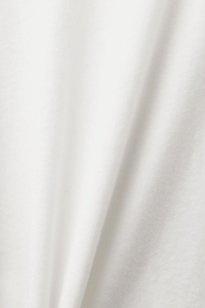 T-shirt en mélange de coton et de lin, OFF WHITE, detail image number 4
