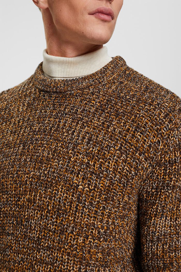 Meerkleurige gebreide trui, BARK, detail image number 0