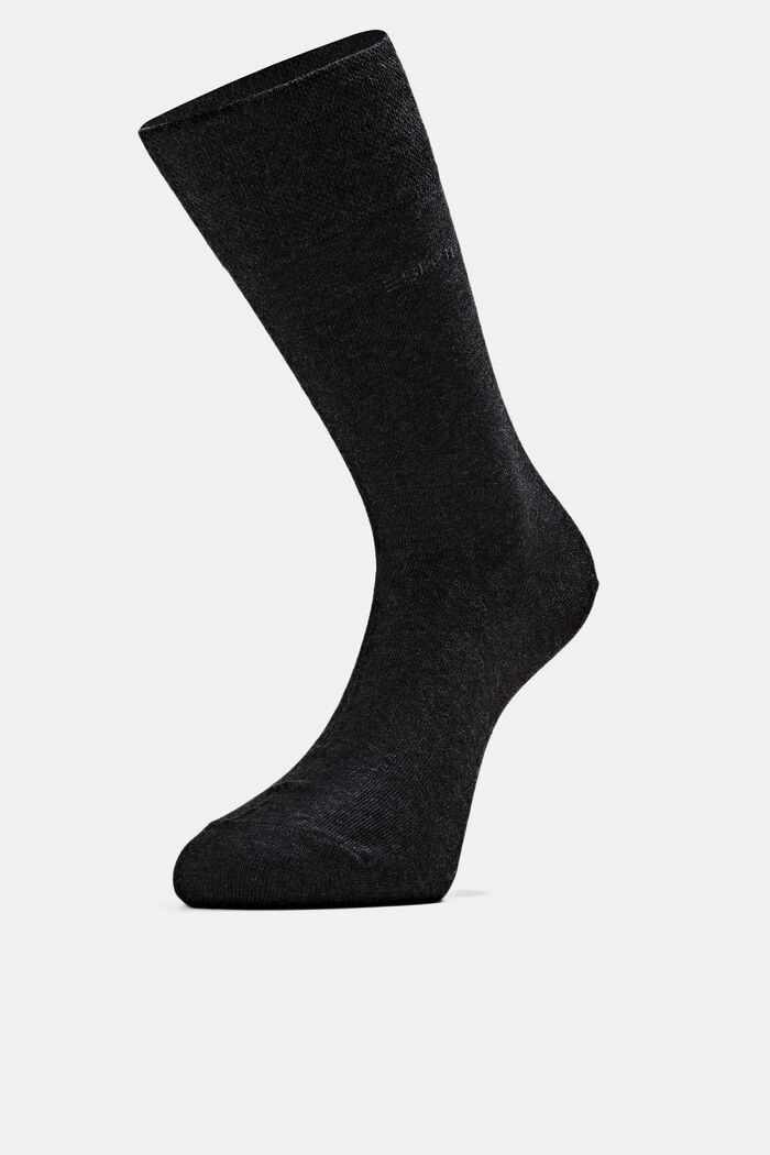 Set van 2 paar sokken, mix van organic cotton, BLACK, detail image number 0