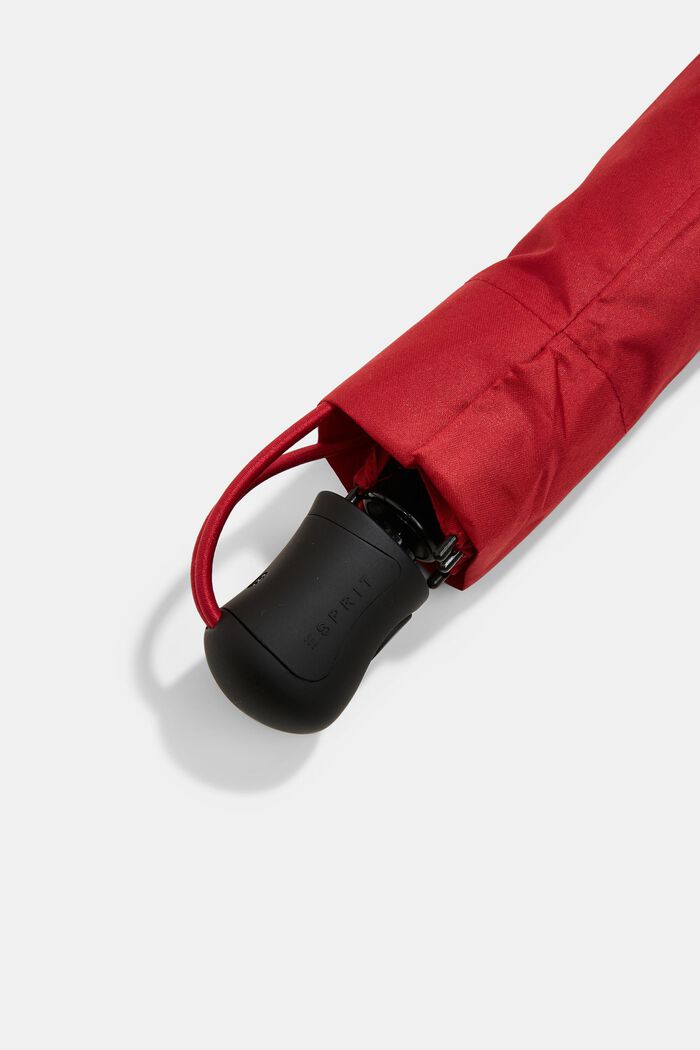 Opvouwbare, rode easymatic slimline paraplu, FLAG RED, detail image number 1
