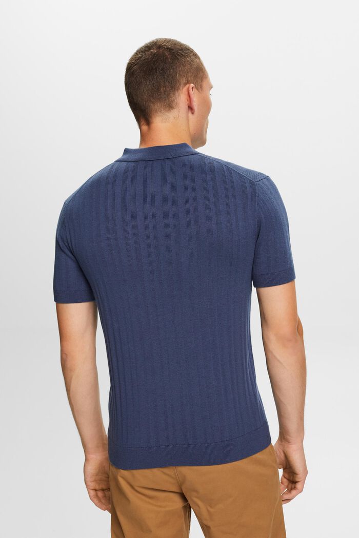 Poloshirt met slim fit, GREY BLUE, detail image number 3