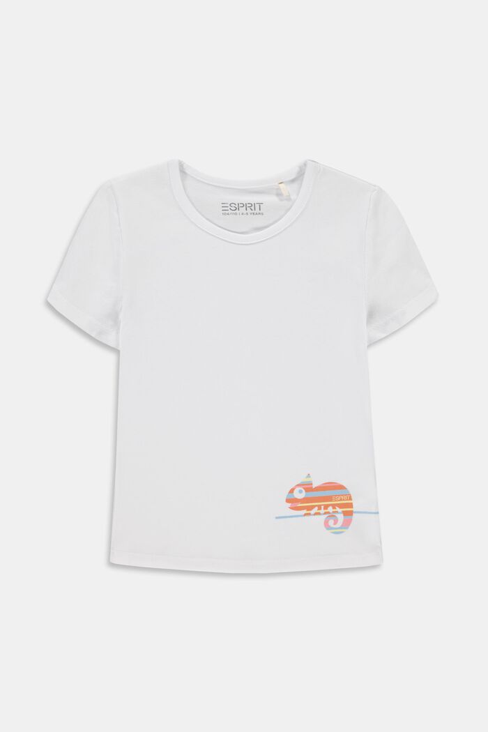 T-shirt à imprimé caméléon, WHITE, overview