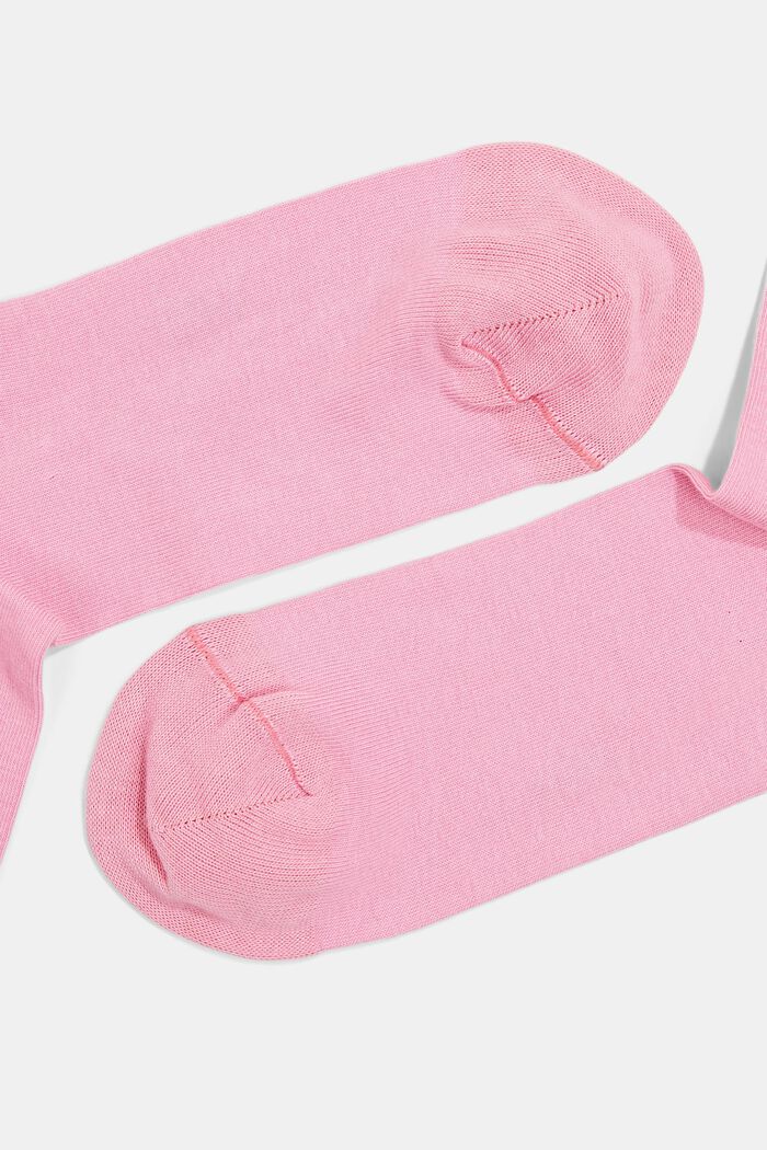 Set van 2 paar sokken met rolrandjes, organic cotton, ORCHID, detail image number 1