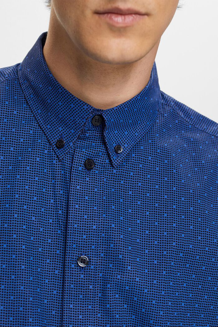 Chemise à col boutonné et motif, 100 % coton, BRIGHT BLUE, detail image number 2