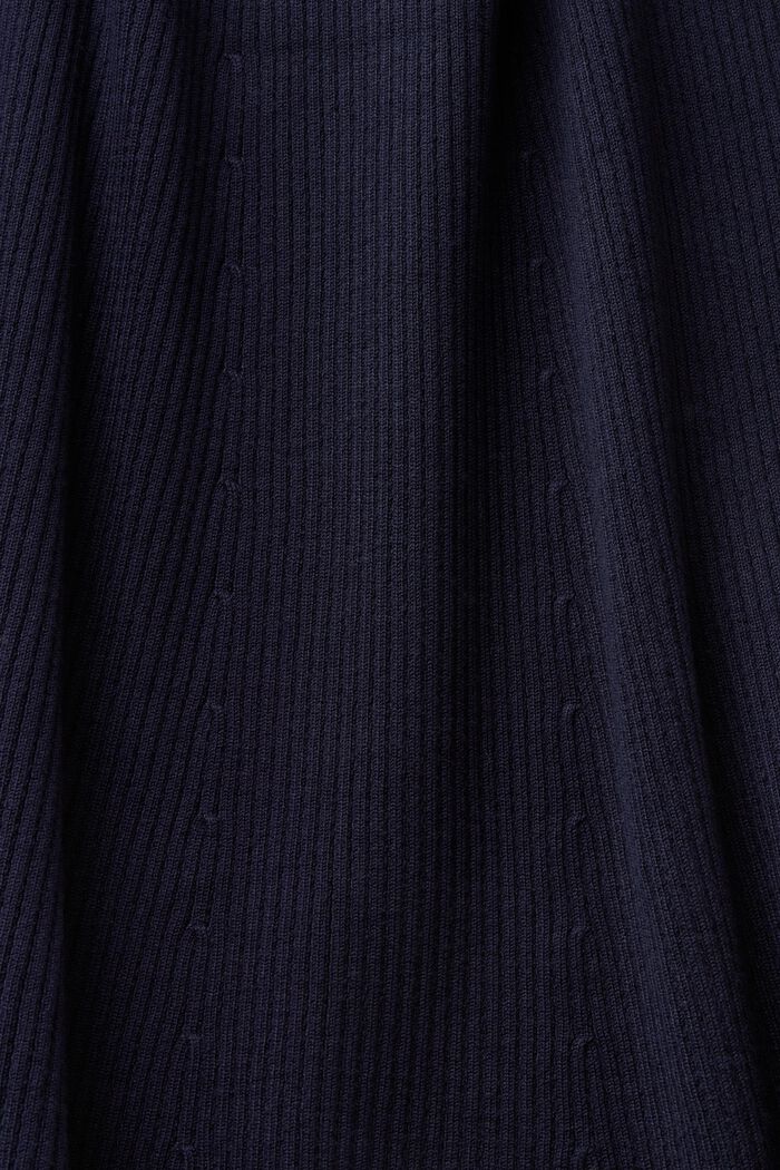 Mouwloze geribde midi-jurk, NAVY, detail image number 5