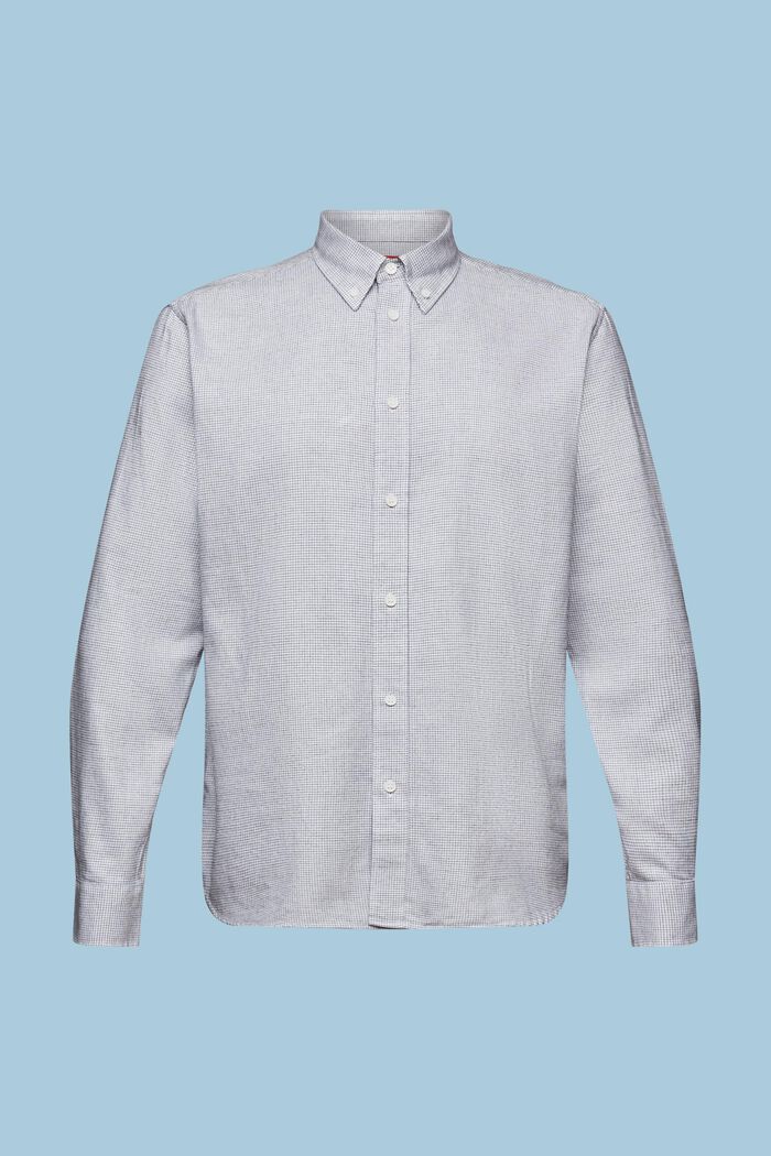 Regular fit-overhemd met ruitjes van katoen, WHITE, detail image number 6