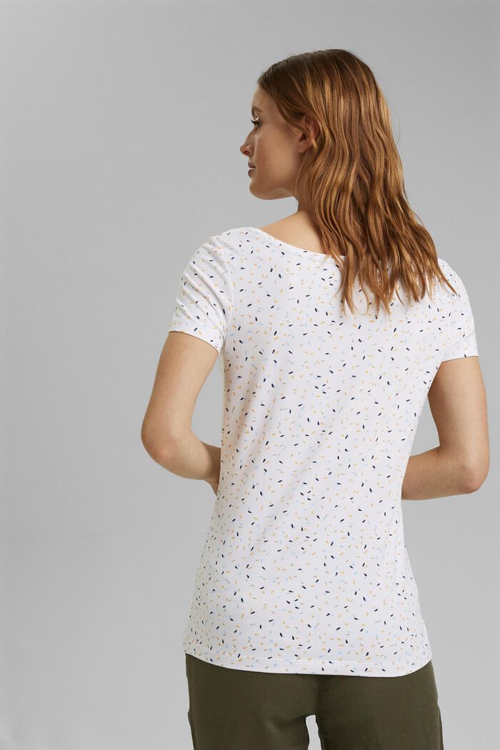 T-shirt basique à imprimé, coton biologique, WHITE, detail image number 3
