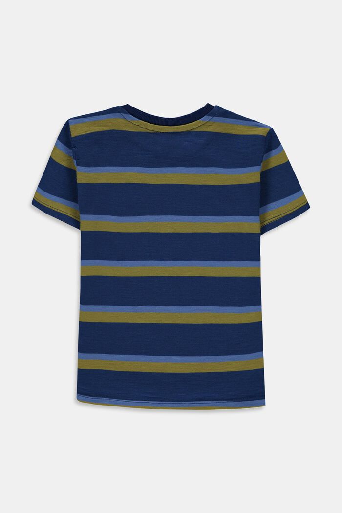 T-shirt à rayures, 100 % coton, BLUE, detail image number 1