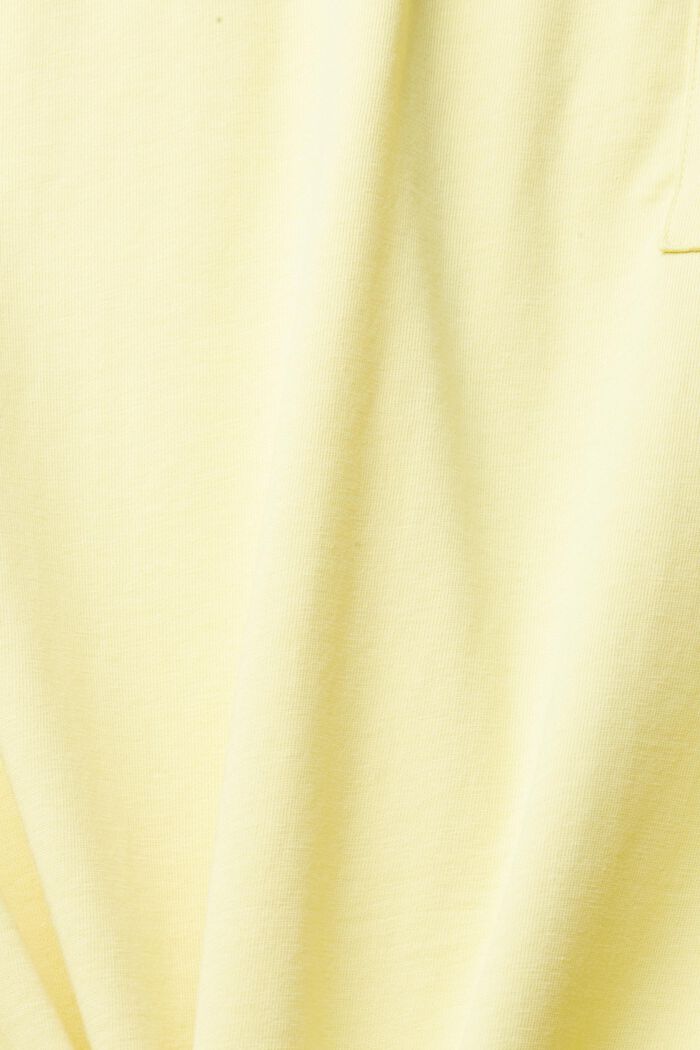 Jersey T-shirt met kleine motiefpatch, LIME YELLOW, detail image number 6