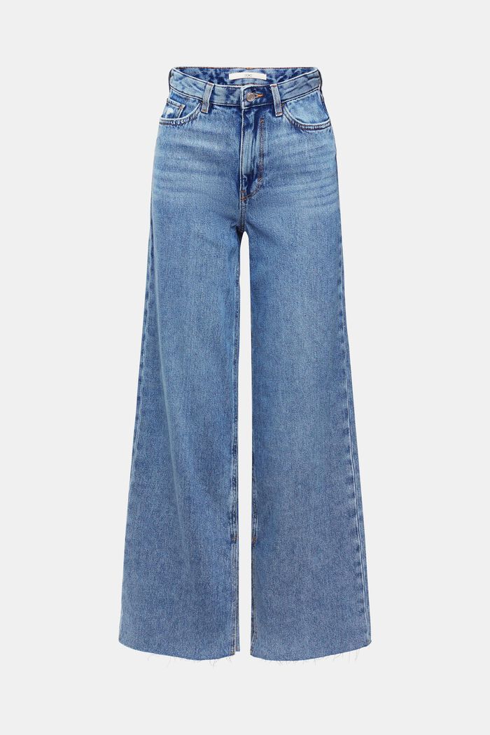 Jeans met wijde pijpen, 100% katoen