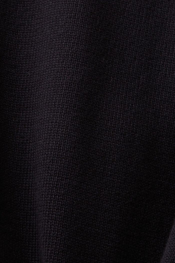 Gebreid vest met rits, BLACK, detail image number 5
