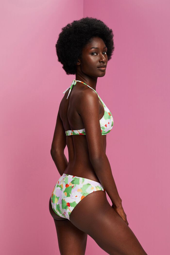 En matière recyclée : le bas de bikini à motif, GREEN, detail image number 2