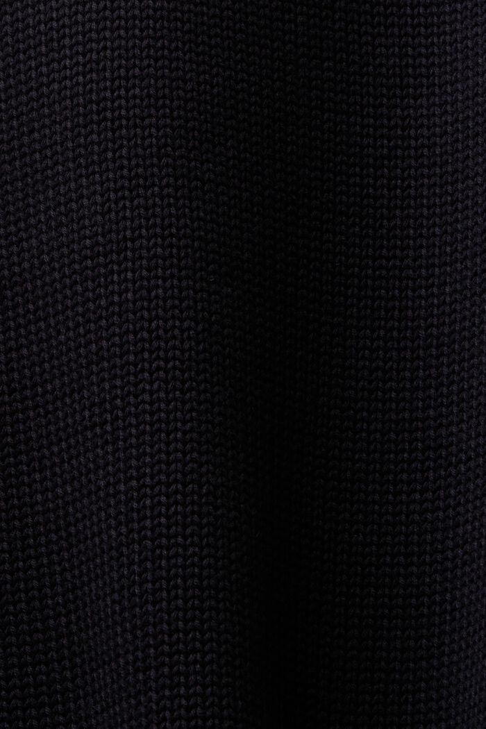 Pull-over à col cheminée en coton, BLACK, detail image number 6