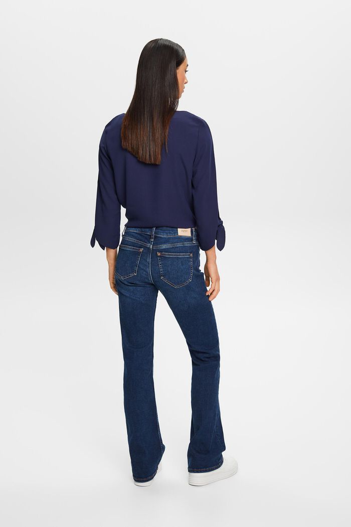 Bootcut jeans met middelhoge taille, BLUE LIGHT WASHED, detail image number 3