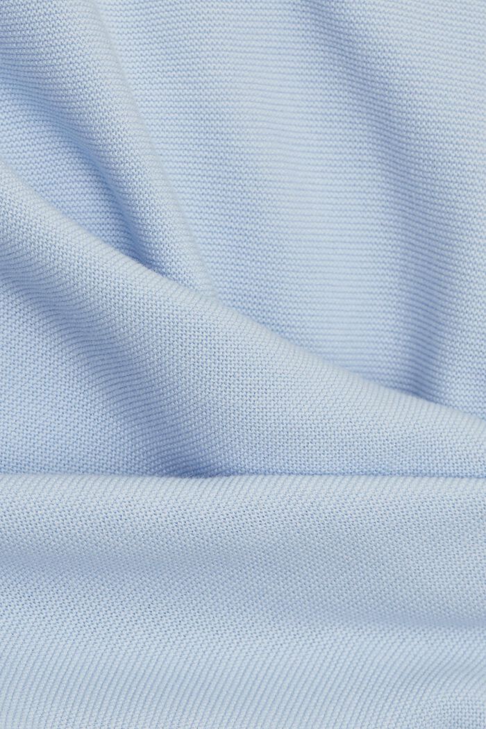 Gebreide trui van 100% biologisch katoen, PASTEL BLUE, detail image number 4