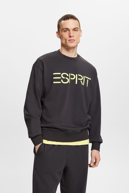 Sweatshirt met logo en ronde hals