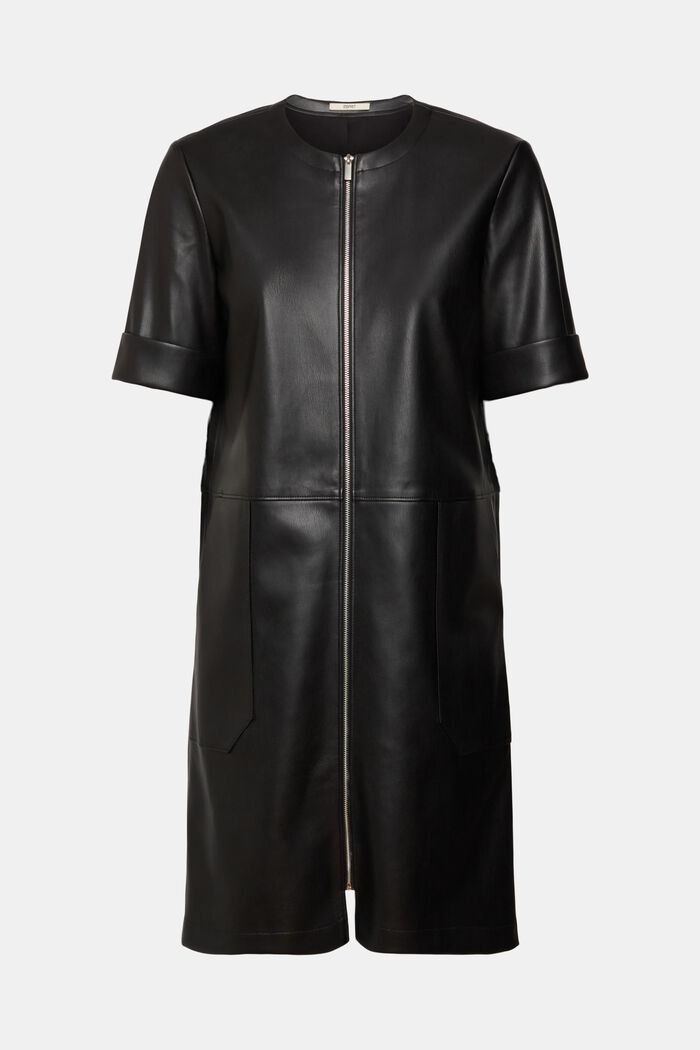 Mini-robe en similicuir, BLACK, detail image number 6