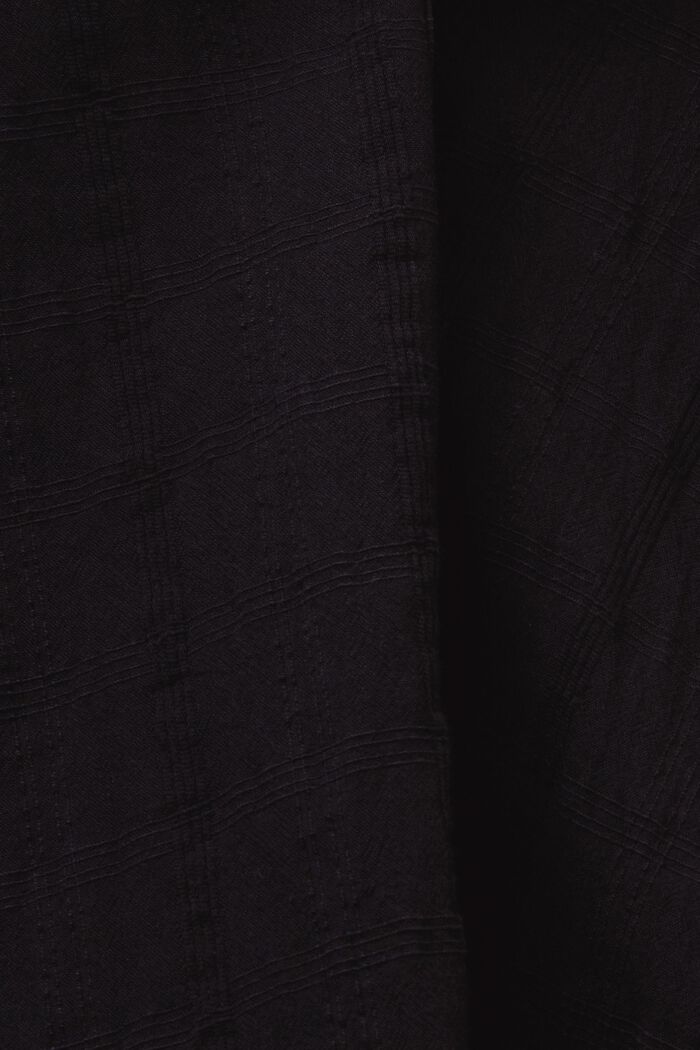 Katoenen blouse met structuur, BLACK, detail image number 5