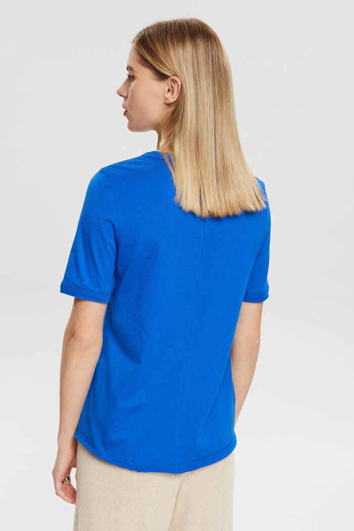 T-shirt en coton à logo en forme de cœur, BLUE, detail image number 3