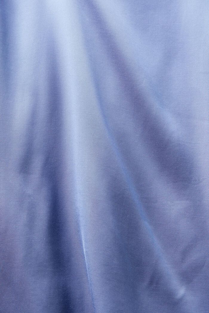 Gesmokte satijnen blouse met V-hals, BLUE LAVENDER, detail image number 5