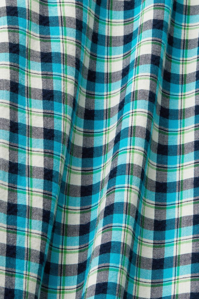 Chemise en coton durable à carreaux, AQUA GREEN, detail image number 6