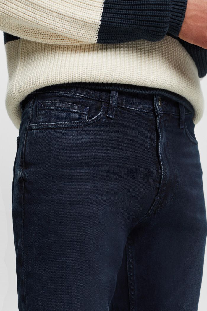Straight fit jeans met middelhoge taille, BLUE BLACK, detail image number 5