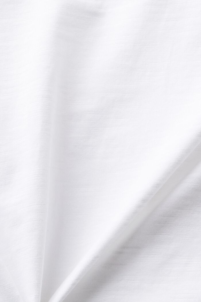 T-shirt van slubkatoen met ronde hals, WHITE, detail image number 4