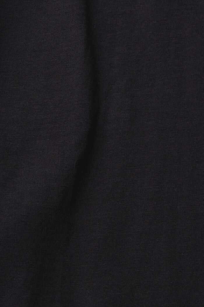 T-shirt met print op de borst, BLACK, detail image number 5