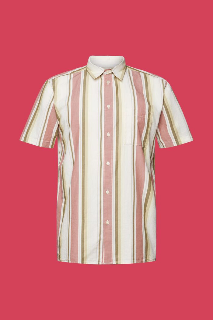 Overhemd met korte mouwen en motief, 100% katoen, DARK OLD PINK, detail image number 5