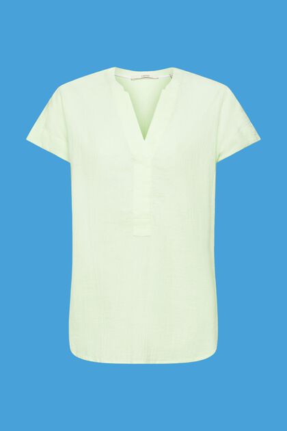 Gestructureerde blouse van katoen