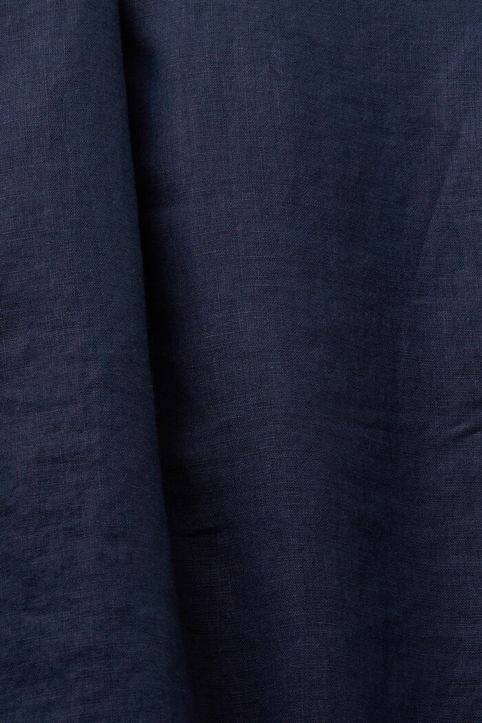 Linnen single-breasted blazer, NAVY, detail image number 6