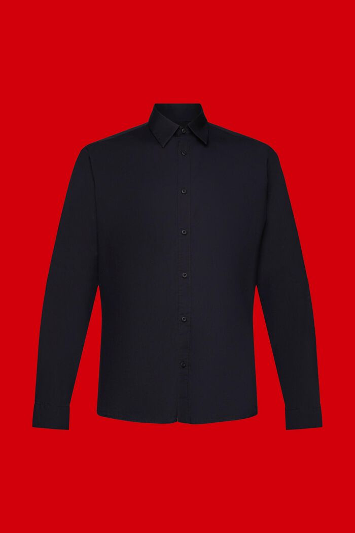 Slim fit katoenen overhemd, BLACK, detail image number 5