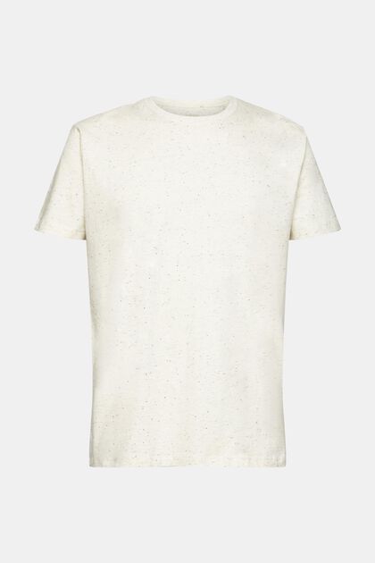 T-shirt en jersey moucheté, WHITE, overview