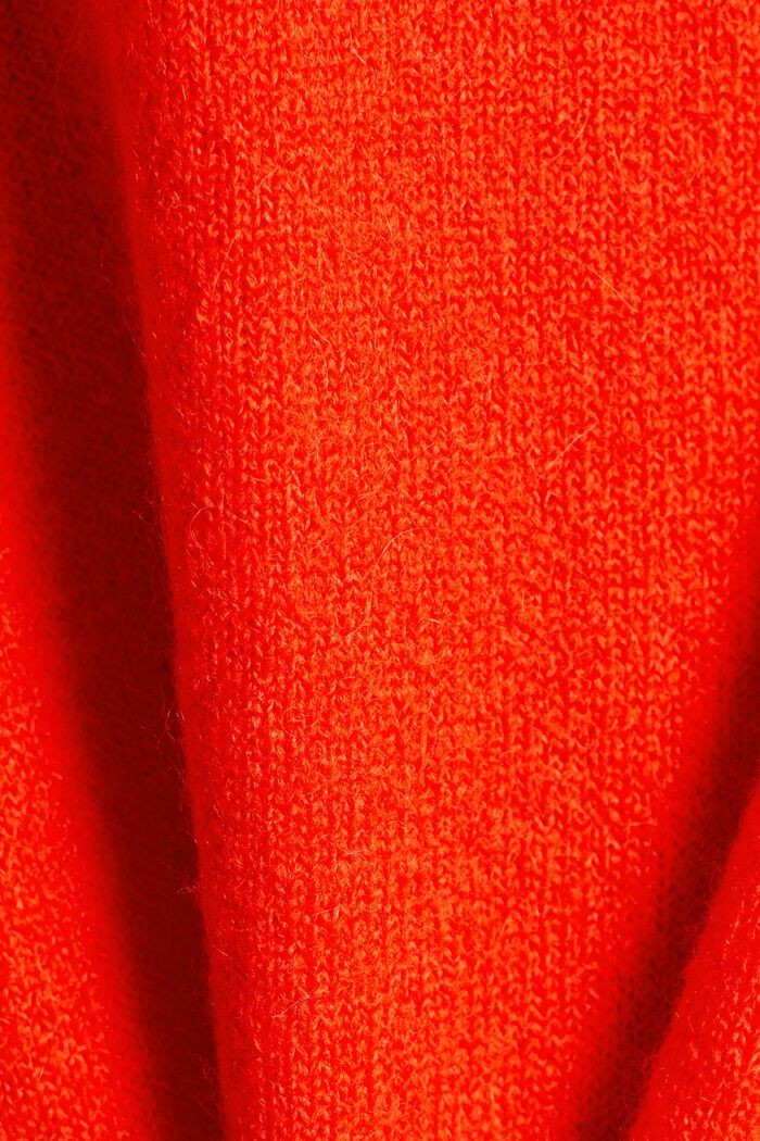 Cardigan long en laine mélangée, BRIGHT ORANGE, detail image number 5