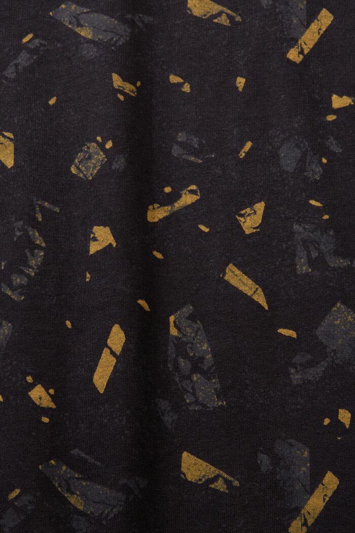 T-shirt van katoen met print all-over, BLACK, detail image number 5