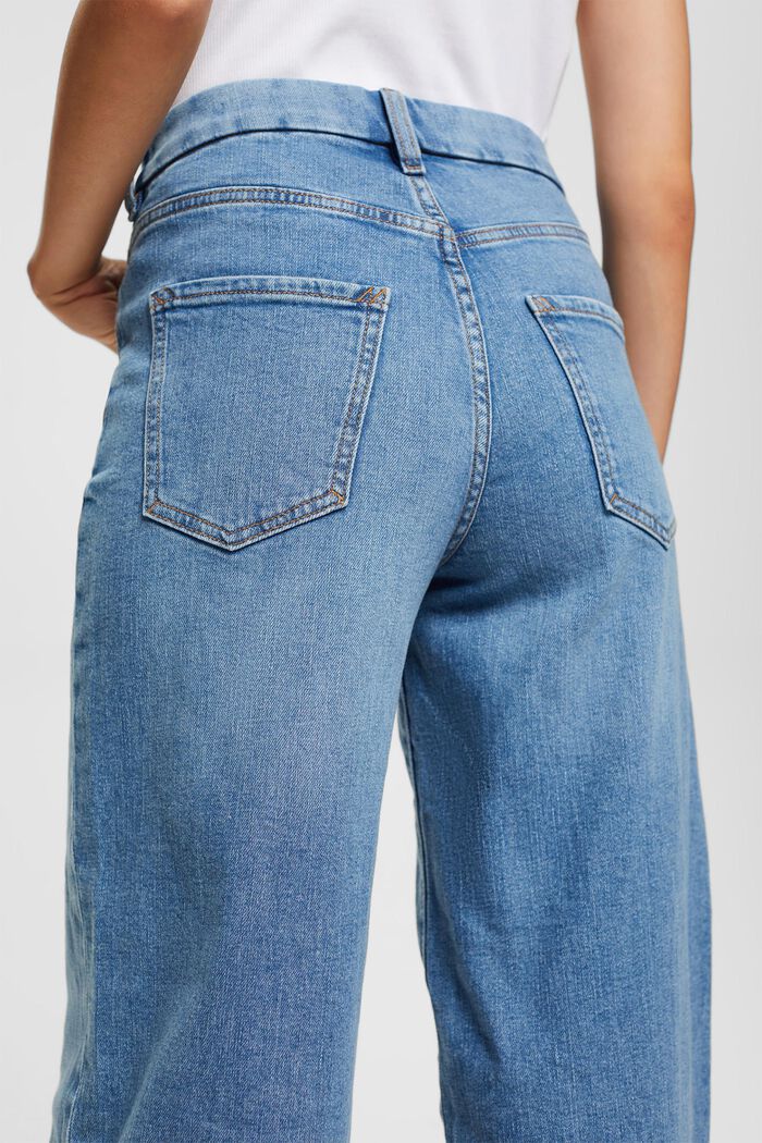 Jeans met wijde pijpen, BLUE MEDIUM WASHED, detail image number 4