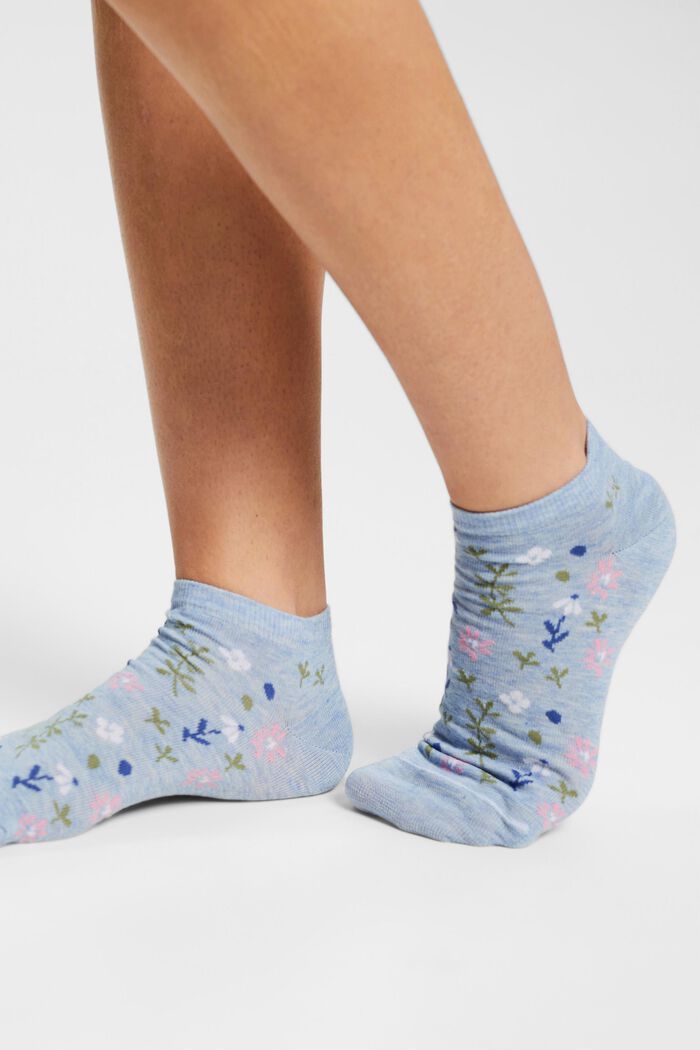 Sneaker socks, WHITE/BLUE, detail image number 2