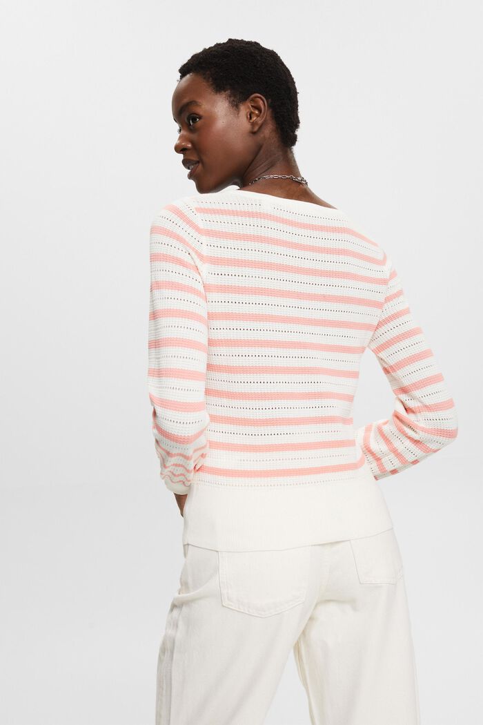 Pull-over en maille pointelle de coton, NEW OFF WHITE, detail image number 3