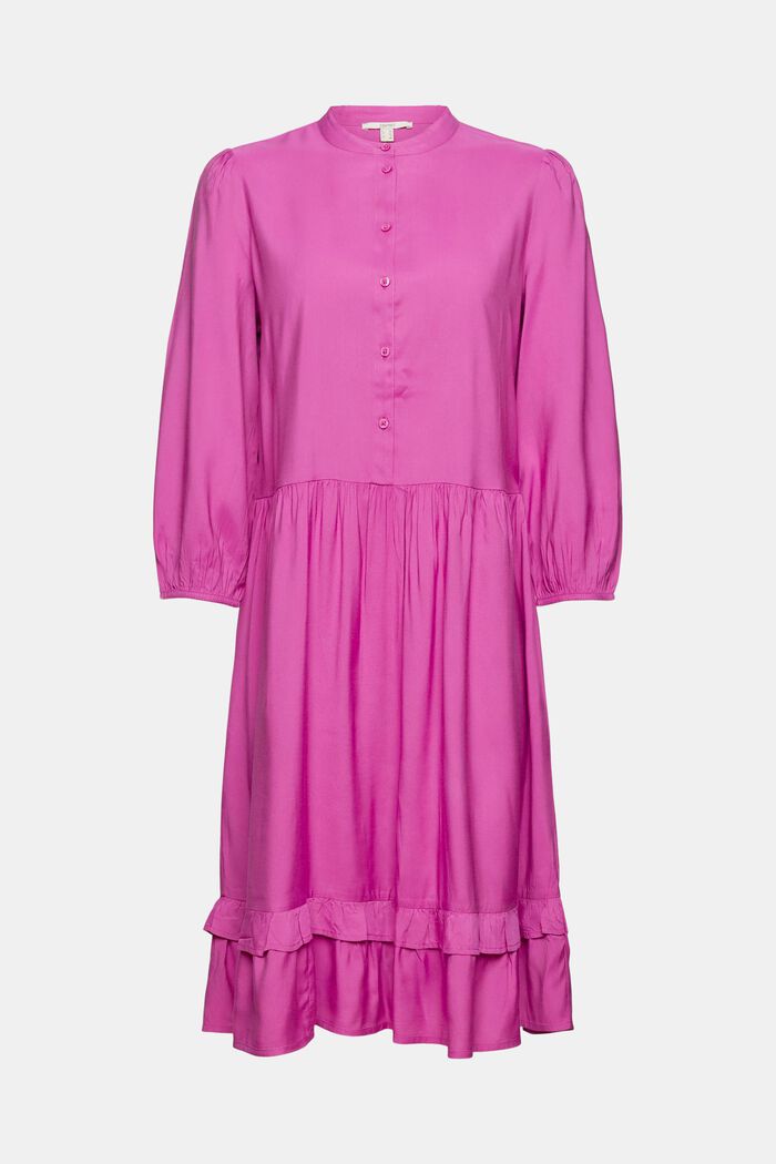 Robe-chemise en 100 % viscose, PINK FUCHSIA, overview