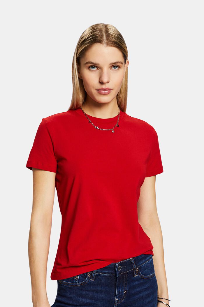 T-shirt à col ras-du-cou, DARK RED, detail image number 0